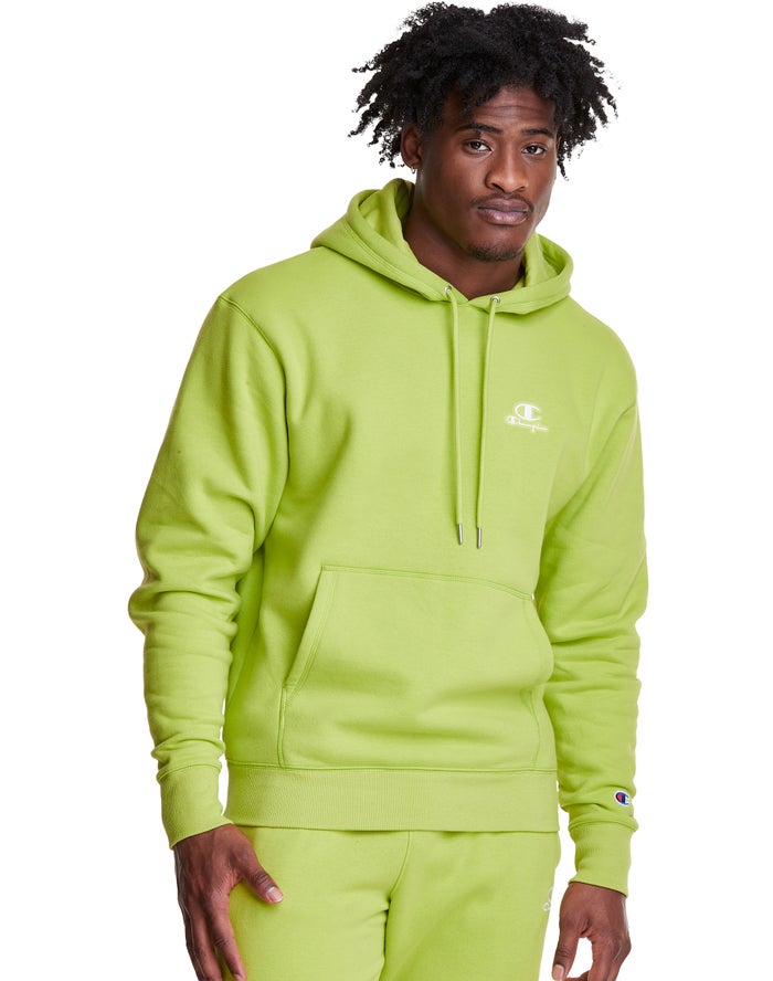 Sudadera Con Capucha Champion Hombre - Classic Fleece Embroidered Applique Logo ( Verde ) 9623148-CB